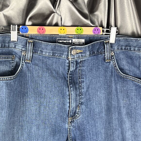 Carhartt Rugged Flex Jeans Men’s 40x30 Relaxed Fit 5 Pocket Coldwater Blue Chore - Picture 3 of 13